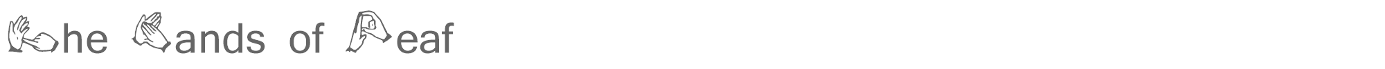 Sample characters The Hands of Deaf Font